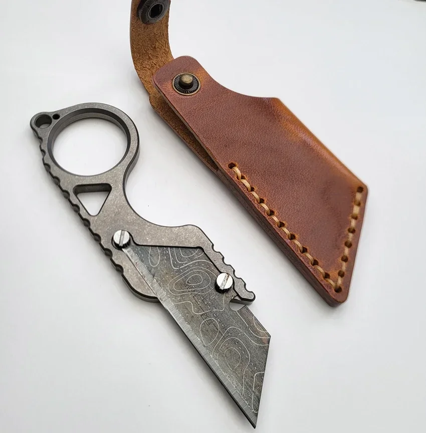 EDC Titanium Alloy Pocket Paper Cutter Knife Unpacking Pocket Outdoor Tools Mini Utlity Knife Tools