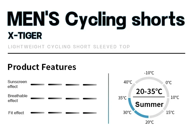 Description Picture 3 of itemX-TIGER cycling shorts 6D padded men's cycling shorts mountain bike fitness leisure shorts summer sports breathable shorts