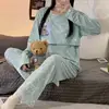 New Monthly Clothing 2-Piece Spring And Autumn Maternity Pajamas Summer Breastfeeding Suit Breastfeeding Pajamas Homewear 2
