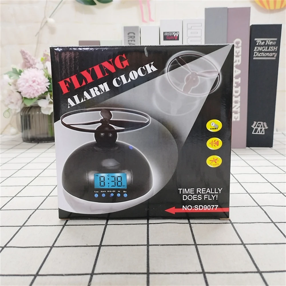 Puzzle Alarm Clock Flying UFO Alarm Clock With Helicopter Propeller ...