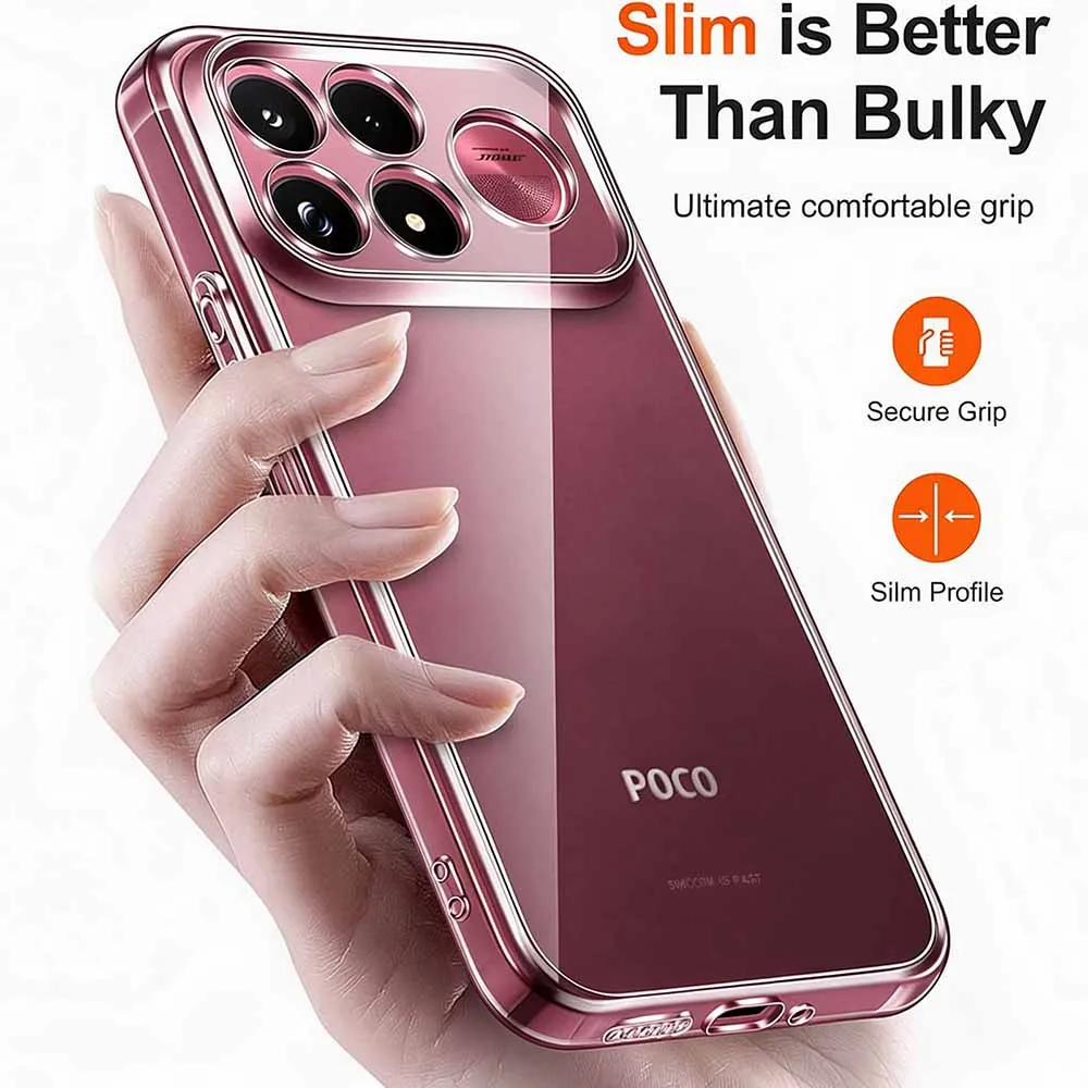 Ultra-Thin Shockproof Crystal Clear Silicone Phone Case