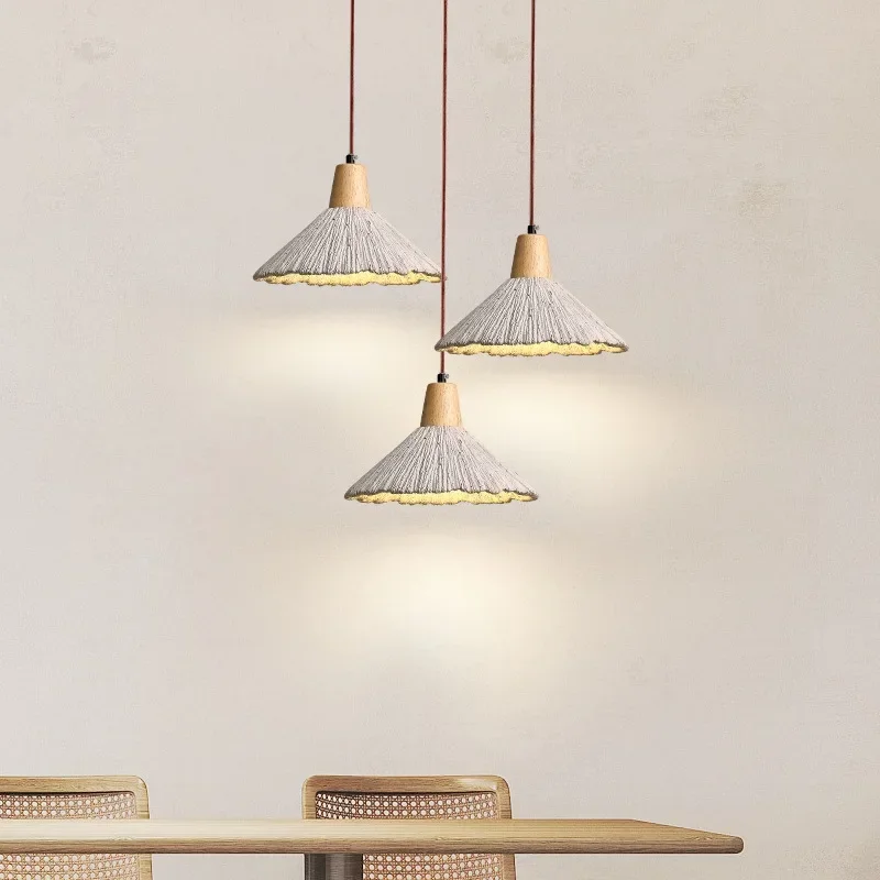 

Retro Cement LED Pendant Lamp Nordic Minimalist Designer Modern Study Bedside Dining Room Lighting Chandeliers Hanging SANDYHA