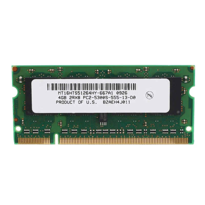 

Оперативная память для ноутбука 4 Гб DDR2 667 МГц PC2 5300 SODIMM 2RX8 200 Контактов для памяти ноутбука AMD