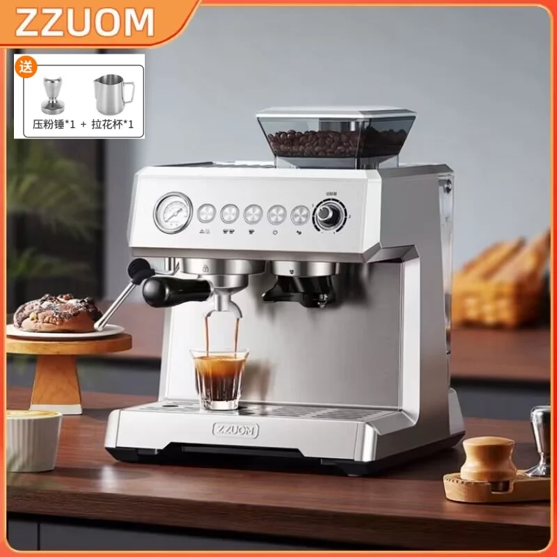 Mcilpoog Espresso Machine with Milk Frother，Semi Automatic Coffee Machine  with Grinder,Easy To Use Espresso Coffee Maker with 5. - AliExpress