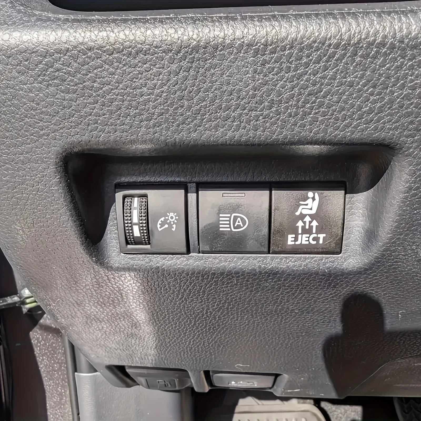 Graphic Eject Button Decals for Car Switch Panels - Set of 6, Durable PVC, Self-Adhesive