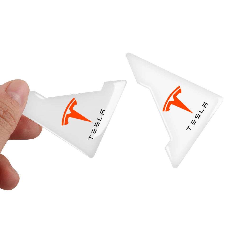 자동차 문짝 코너 충돌 방지 커버, 투명 실리콘 보호대 스크래치 방지 스티커, 테슬라용 문짝 보호 커버, 2 개