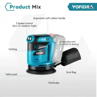 125mm 5 Inch Electric Sander 3 Gears Efficient Cordless Wood Polishing Grinding Sanding Machine Power Tool For Makita 18VBattery 2