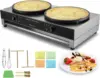 Electric Crepe Maker, 16-Inch Double Head Commercial Crepe Machine, 3400W Flat Plate Crepe Griddle, Nonstick Stainless Ste 1