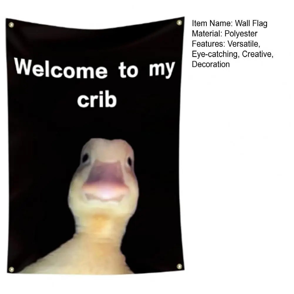 90*150cm Wall Flag Welcome To My Crib Flag Wall Hanging Banner Funny Flags Man Cave Dorm Party For Room Home Decoration
