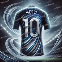 Messi Printed Men's Sports Football Shirt, Breathable, Sweat Wicking And Comfortable For Daily Football Matches And Training 2