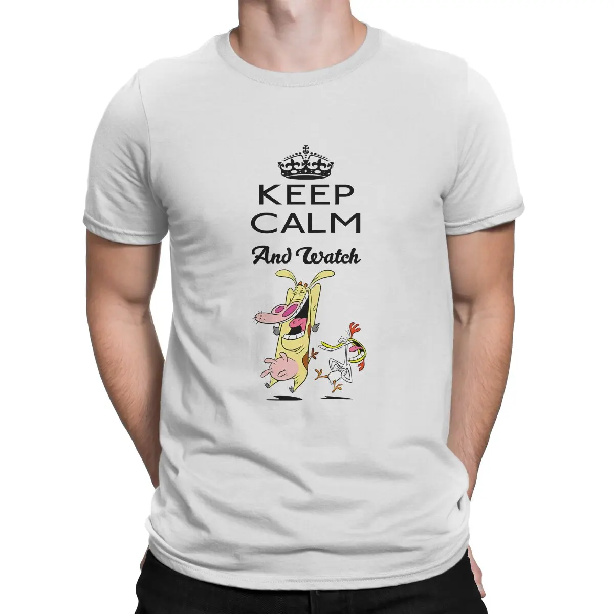 

Новейшая мультяшная футболка для мужчин с коровой и курицей, футболка из чистого хлопка с круглым вырезом, отличительный подарок на день рождения, одежда для улицы