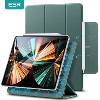 ESR 2022 케이스/iPad 6/iPad Air 5 4 마그네틱 스마트 케이스 Trifold 스탠드 커버 iPad Pro 11 12.9 2022 2021 2018