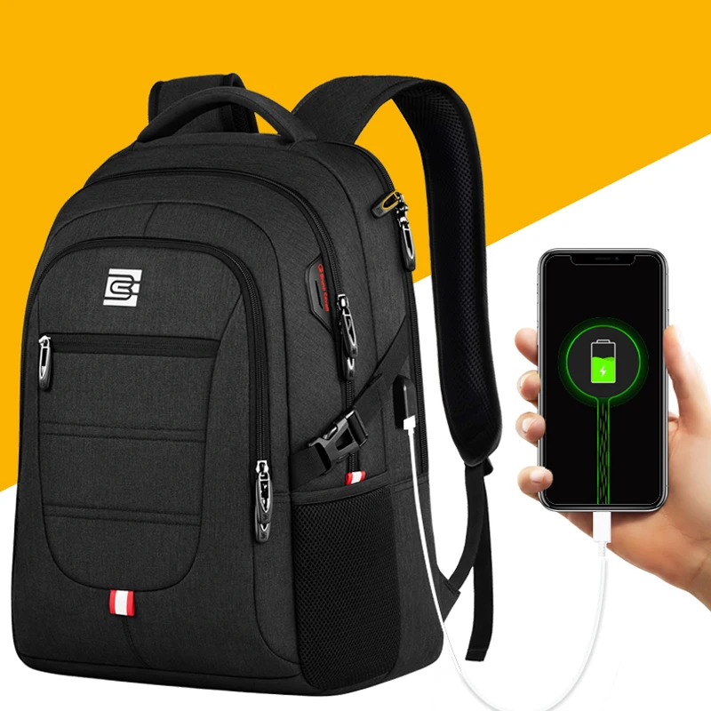 Backpack men's backpack 2021 new travel computer bag USB rechargeable backpack waterproof and durable mountaineering bag 3