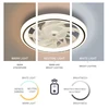 Smart Ceiling Fan Fans With Lights Remote Control Bedroom Decor Ventilator Lamp 48cm Air Invisible Blades Retractable Silent 4