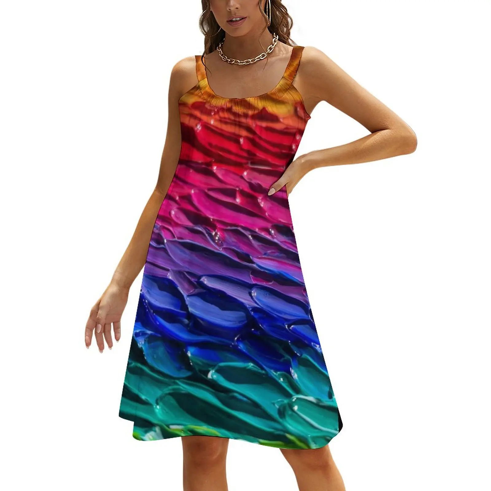 

Waves of Color Beach Sling Skirt party dresses women Women dresses summer