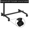 Medical Bed Tray Overbed Table Rolling Tray Bed Side Table for Laptop Eating US 3