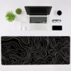 1Pcs Gaming Mouse Large Keyboard Pad 30x80x0.2cm Topographic Mouse Pad Black and White Mouse for Keyboard with Anti-Sl 3