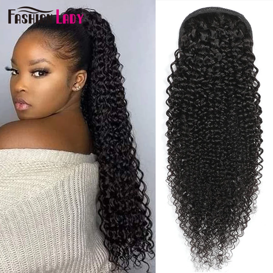 

Brazilian Kinky Curly Drawstring Ponytail Human Hair Extensions Curly Drawstring Ponytail Remy Pony Tail With Clip In For Women