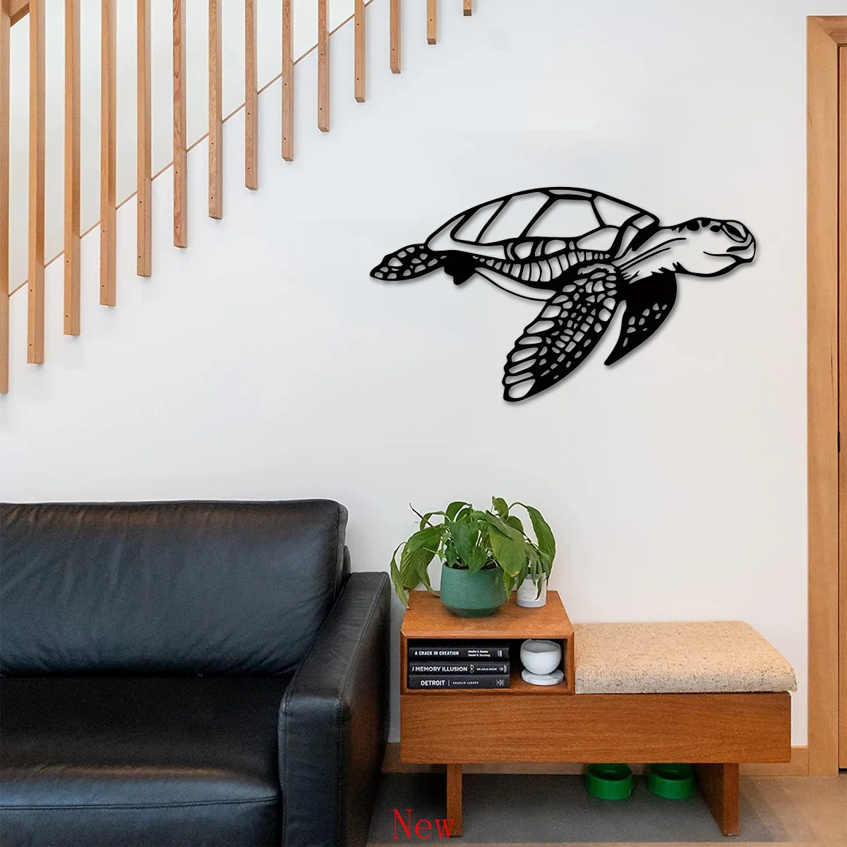 Metal Sea Turtle Ornament Beach Theme Decor Art Decoration Wall Hanging Home Decor Window Decalcomanie Soggiorno Outdoor Wall Deco