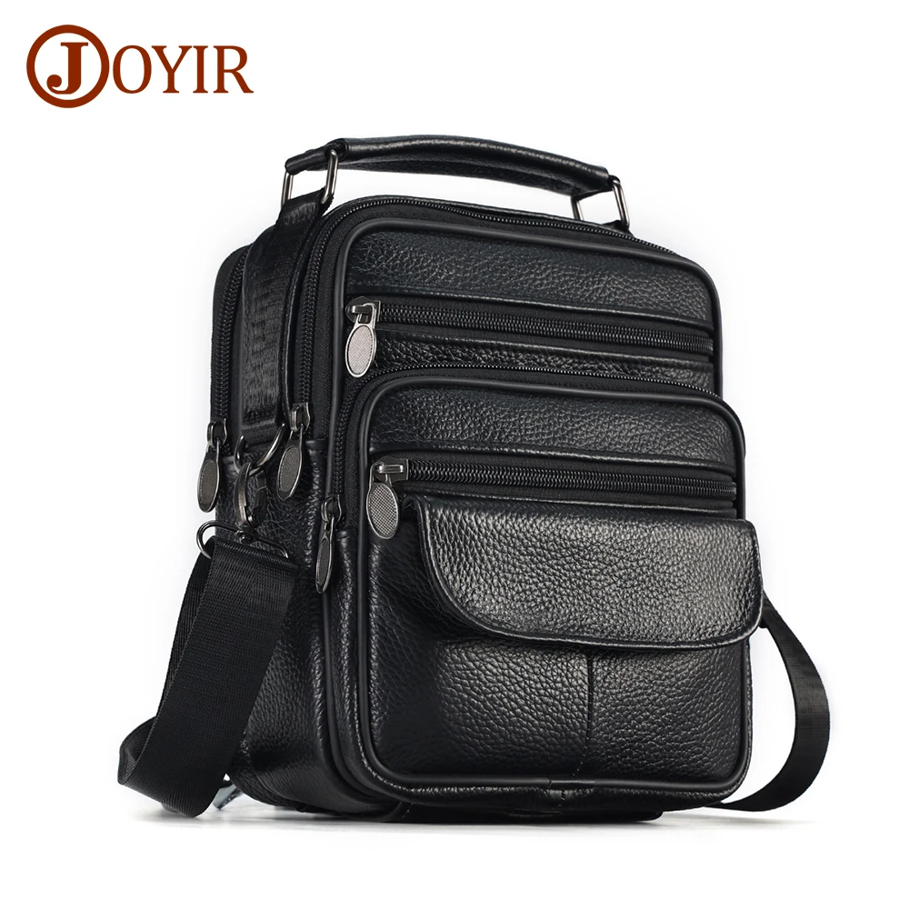 JOYIR Men Genuine Leather Crossbody Bags Messenger Bag for Male