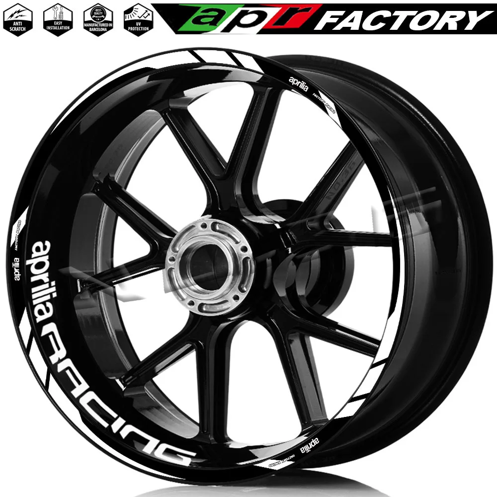 

For Aprilia Racing TUONO V4 1100 RSV4 RS150/250/660 GPR APR Shiver 750 900 Motorcycle Wheel Rim Sticker Stripe Decal 17 Inch