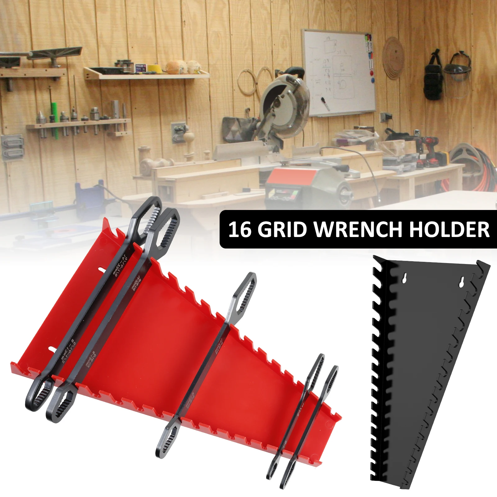 2Pcs Wrench Organizer Wrench Storage Rack Plastic Spanner Tools Holder Standard Spanner Wrench Storage Tools Garage Wrenches 2