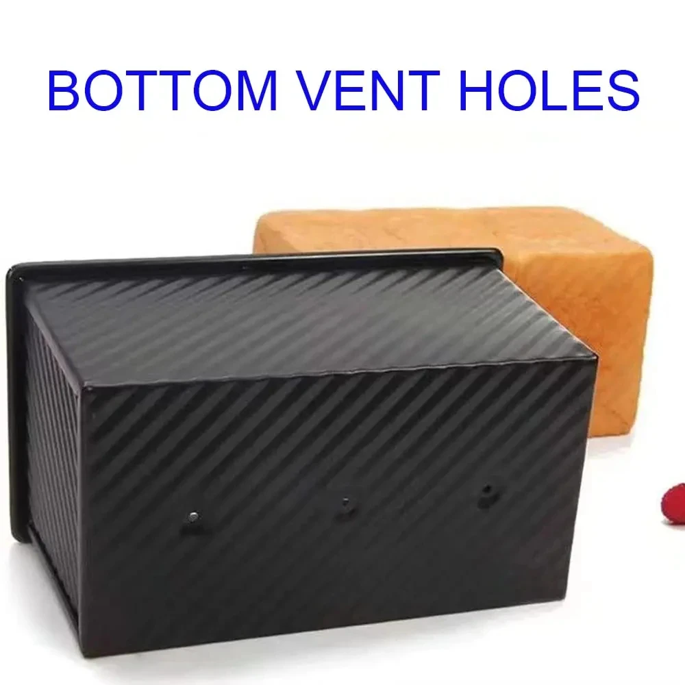 Kitchen Mold Cake Bread Pan with Lid Non-stick Bread Pan Rectangular Aluminized Steel Durable Bread Cake Toast Box Mold