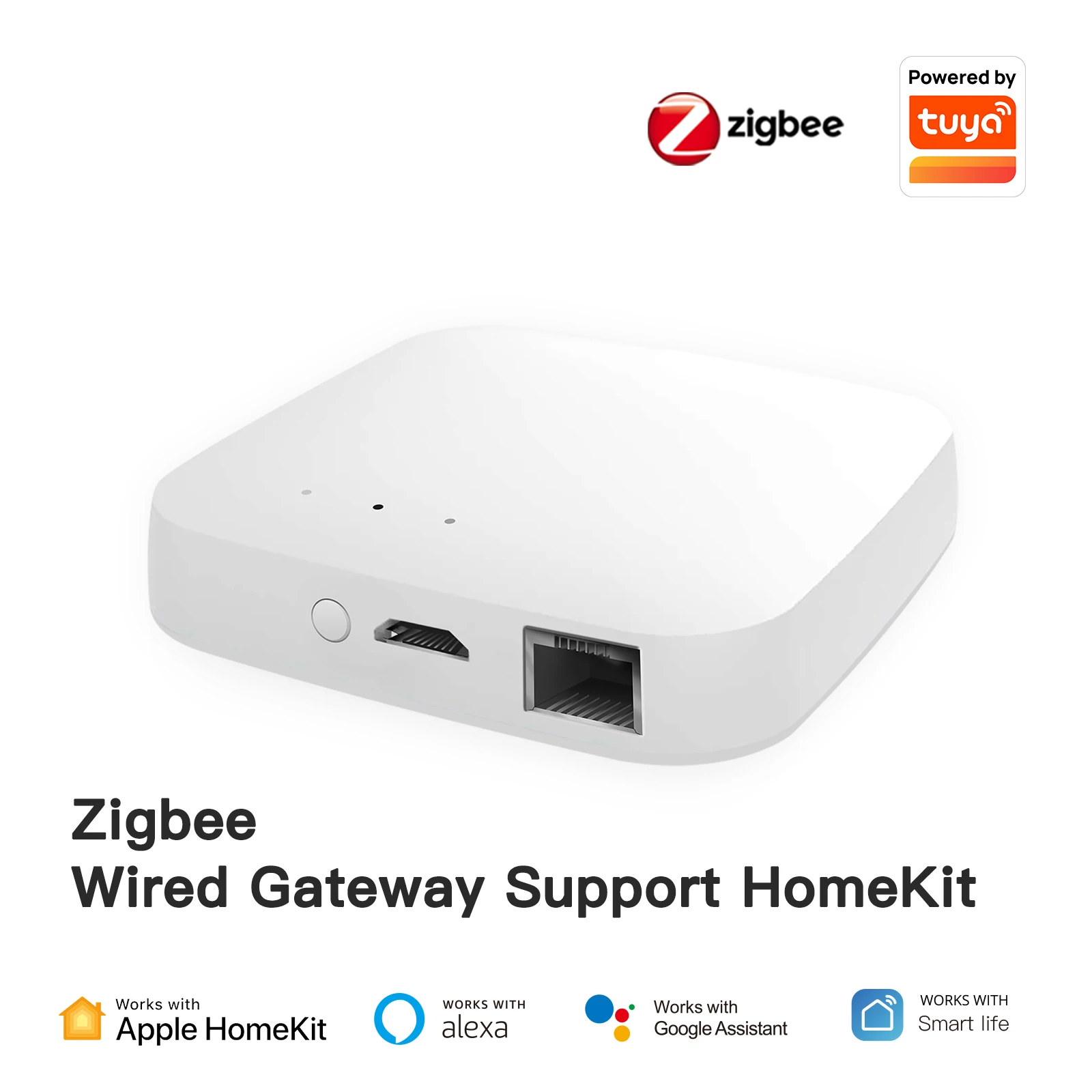 

Tu ya Zig bee Wired Gateway For Intelligent Home Automation APP Remote Control Gateway Compatible with Alexa Google Assistant