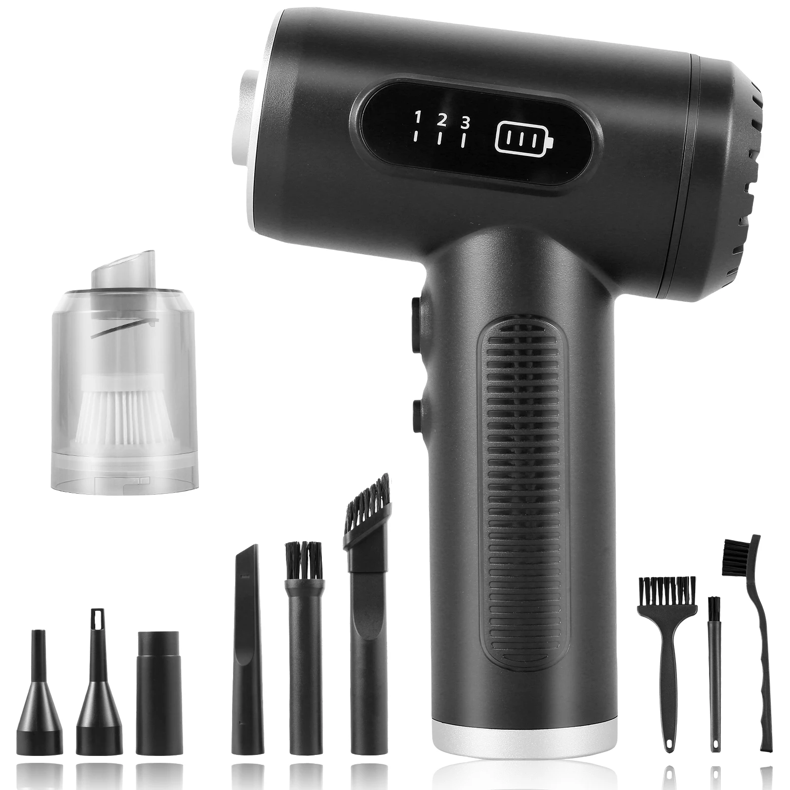 

68W Compressed Air Duster Blower Rechargeable Cordless Air Duster 3 Adjustable Speeds Air Duster Cleaner 6500Pa Air Duster 2023