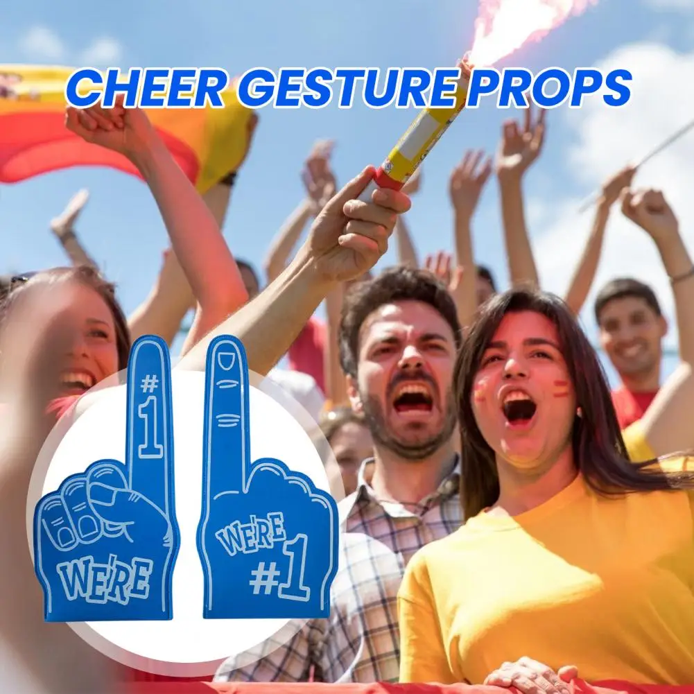 Cheerleading Foam Finger We're Number 1 Hand Sports Events Celebration Cheerleading Victory Foam Hand Sports Fan Cheering Prop