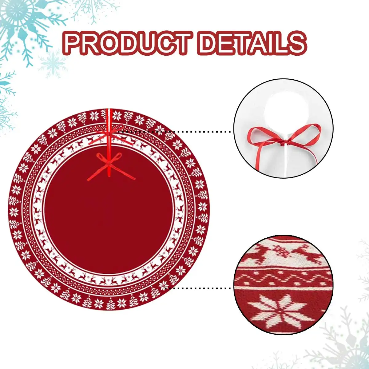 1pc Christmas Tree Skirt 36/48/60 Inches