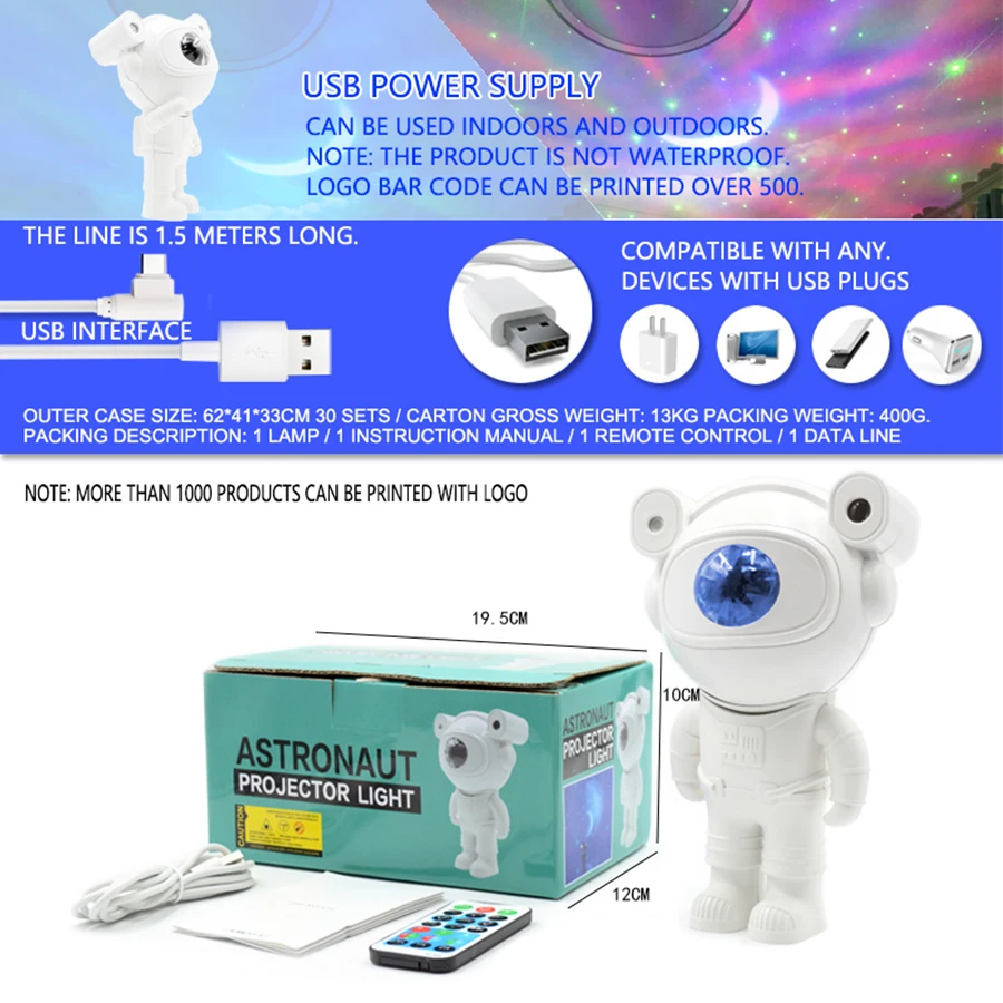 Upgraded Galaxy Night Light Astronaut Starry Nebula Moon Ceiling Sky Projector Light with Timer and Remote Bluetooth Speaker bright night light