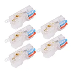 Enhanced Splitter Terminal Block - 10PCS Quick Connect Wire Plug for Home Electrical Applications (5pcs 2 in 2 out)