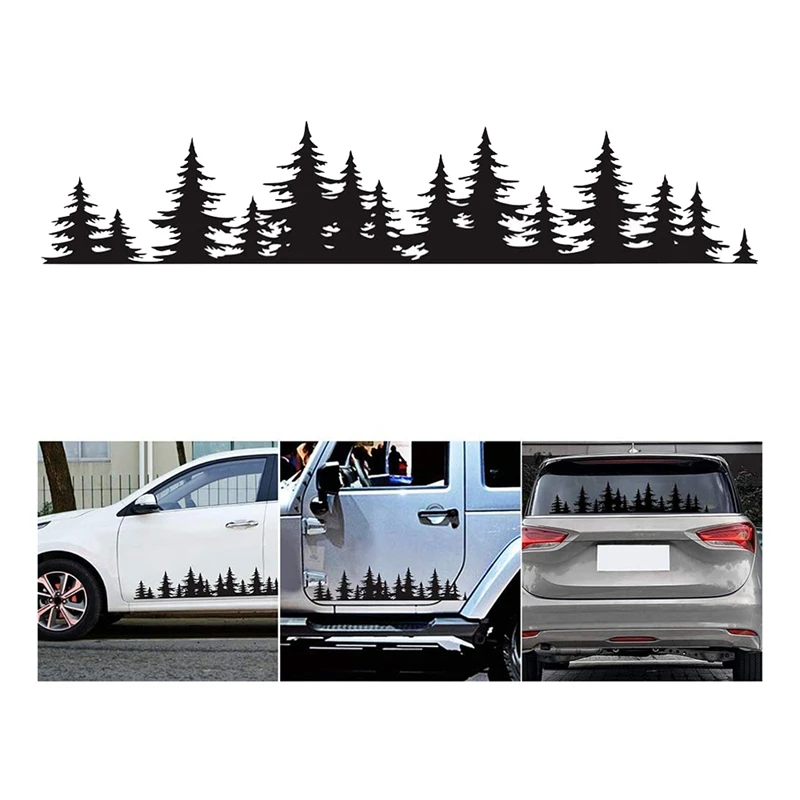 1Pcs Car Universal Suv Side Body Sticker Pine Tree Woods Decal Sticker Decorazione Per Auto/Ford/Suv/Jeep Wrangler