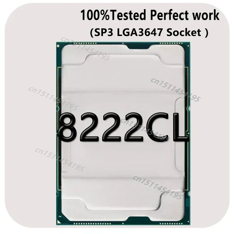 고품질 Xeon 8222CL 플래티넘 3.0GHZ 18C/36T 24.75MB 200WLGA3647 3647 마더보드 X11 DAI DPL DPI-N DPU SPW-TF DPG-QT