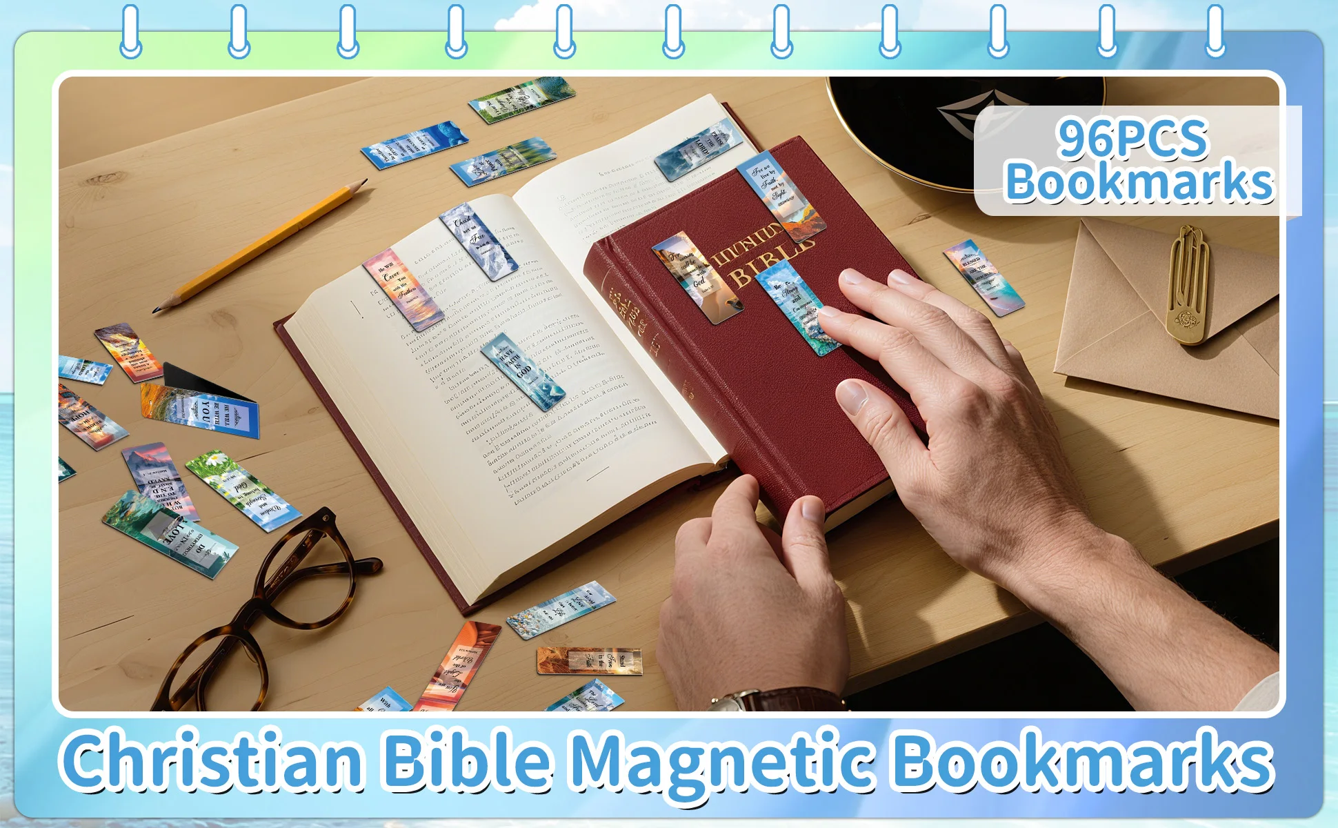 Christian Magnetic Bible Bookmarks Set