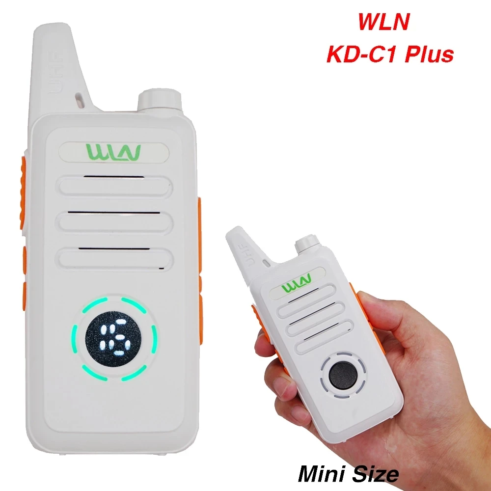 wifi walkie talkie 2pcs WLN KD-C1 Plus Mini Handheld Transceiver KD C1 Two Way Radio Ham Communicator Radio Station 16 Channel Mini Walkie Talkie baofeng walkie talkie