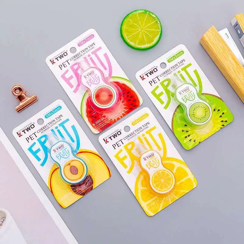 Lytwtw's Lovely Cute Kawaii Fruit Correction Tape Diary Stationery Office Funny School Supply Gift Kiwi Orange Watermelon 1 Pcs