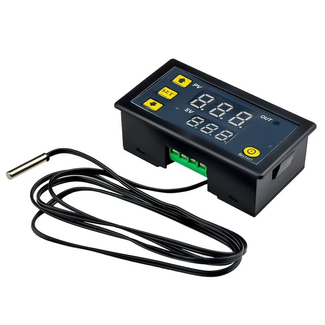 W3230 DC12V/24V AC10-220V linea sonda 20A controllo digitale della  temperatura Display a LED termostato con strumento di controllo del  calore/raffreddamento - AliExpress