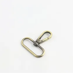 Oval Swivel Lobster Clasp Hook Set - 10Pcs, Adjustable Bag Strap and Keychain Accessory - 32mm 1.26in (Brass)