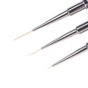 KADS 3pcs 100 Natural Kolinsky French Nail Art Liner Brushes 8/15/20mm Gel Polish Nail Art Tools Design Painting Drawing Liners 3