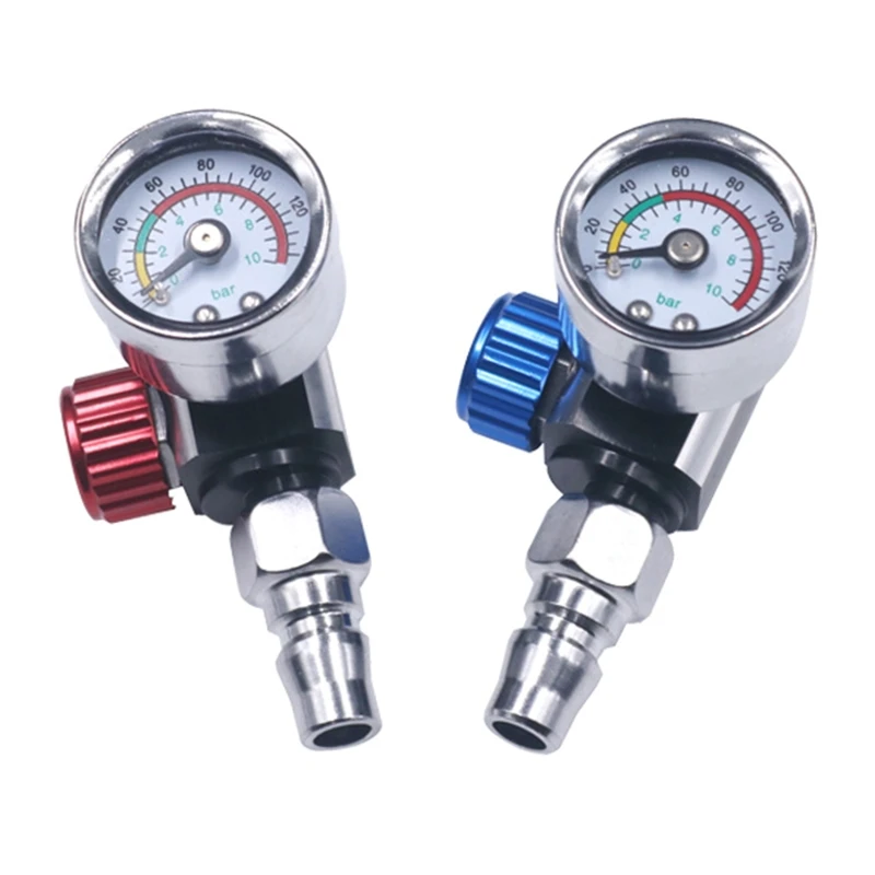 auto tire pressure gauge for car motorcycle suv inflator pumps tire repair tools pressure gun type for air compressor durable 1/4” Guns Air Compressor Regulator with Gauge 0 to 140 for Air Tools