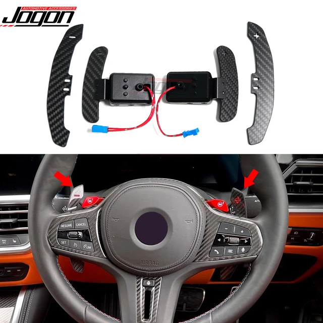 Pair of Steering Wheel Shift Paddle Carbon Fiber Magnetic Shifter Paddle  Universal for BMW G Chassis Cars - AliExpress