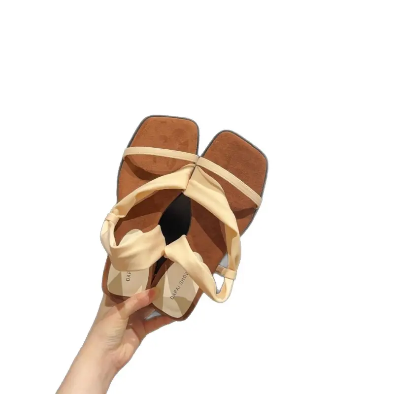 2025 Women's Slippers Elegant Mid Heels Shoes Summer New Fashion Heeled Sandals Woman Pumps Designer Walking Sandalias De Mujer - Image 5