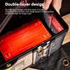 Deli 1 Pcs 15/17inch Multi-layer Stainless Tools Stroage Box Multifunctional Workers Portable Heavy Duty Tool Case Organizers 3