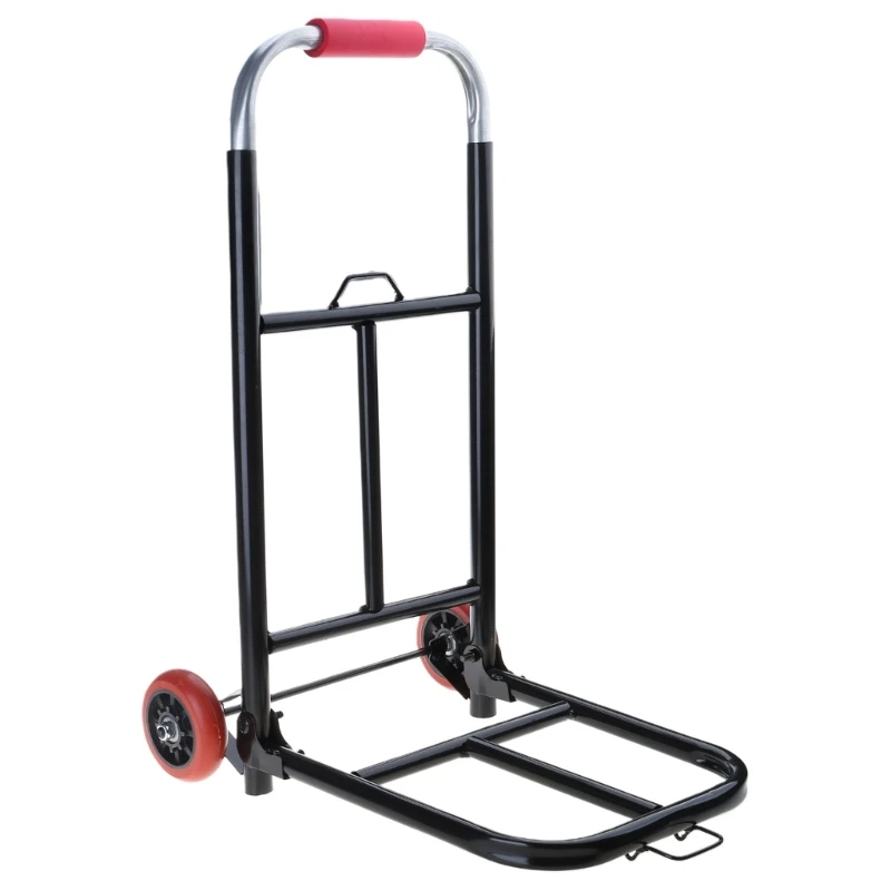 Convenient Foldable Pull Cart Folding Portable Hand Cart 10cm Rubber Travel Shopping