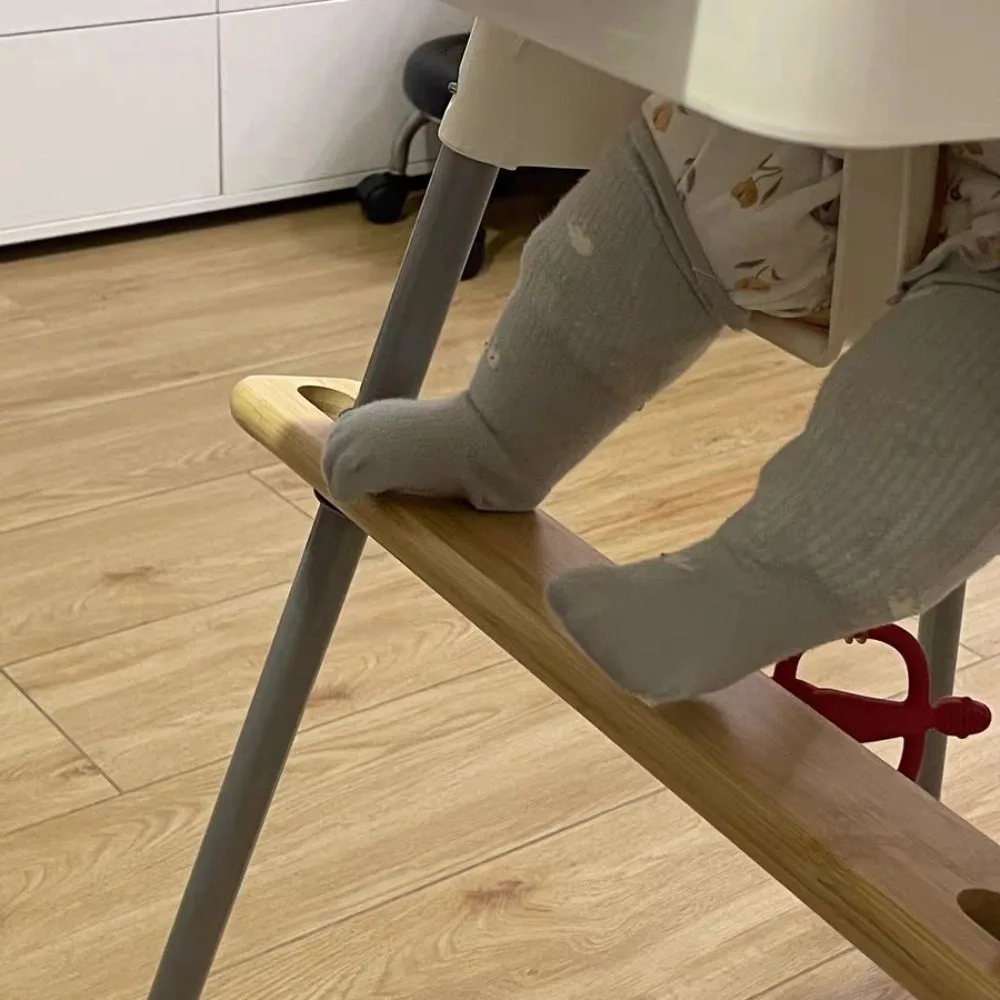 Adjustable High Chair Footrest 50cm Length Stable Design Baby Highchairs Pedal Rubber Rings Round Corners Highchair Accessory