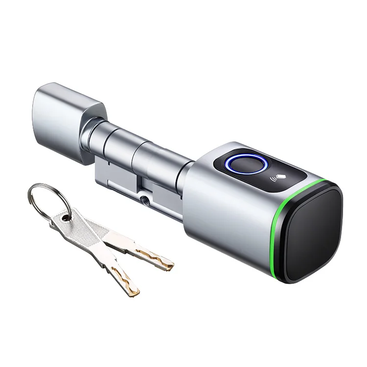 

TUYA Smart Cylinder Lock Replacement Old Lock Digital Biometric Fingerprint Lock with IC Card