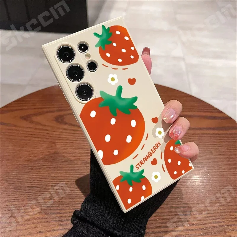 Adorable Strawberry Design Soft Phone Case Cover