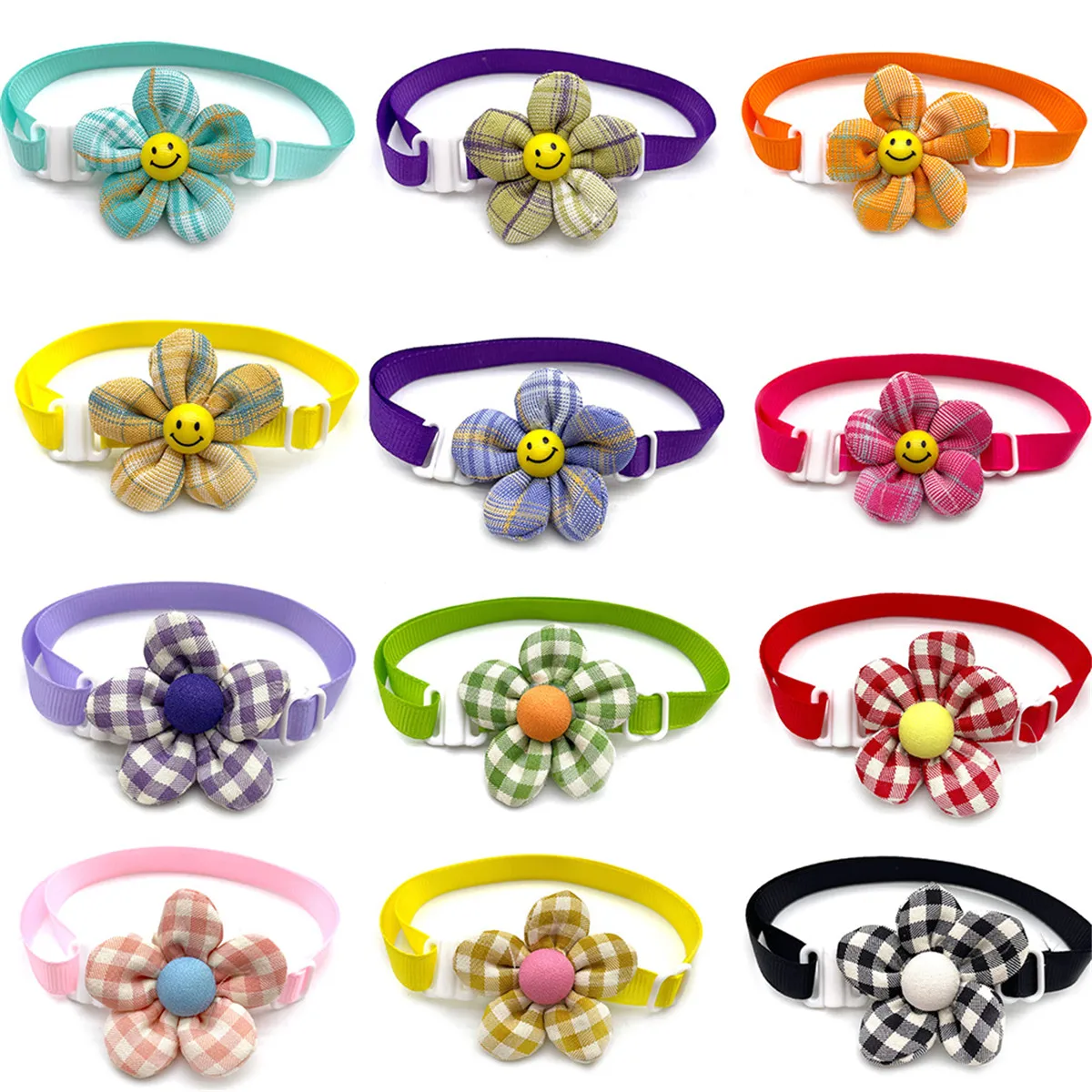 30/50Pcs Puppy Dog Cat Grooming Collar Accessories Smile Style Bow Knot for Small Dogs Bow Ties Pet Supplies